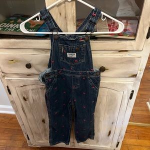 OshKosh Embroidered Heart Overalls size 4